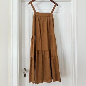 Quince Linen Trapeze Dress Size M